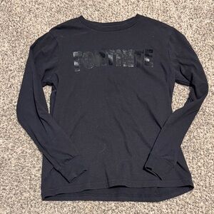 Black Fortnite Long Sleeve Shirt